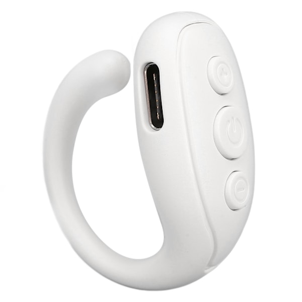 Mobiltelefon Bluetooth Fjernkontroll ABS Ringform Lang Batterilevetid Kamera Fjernutløser for Nettbrett Hvit
