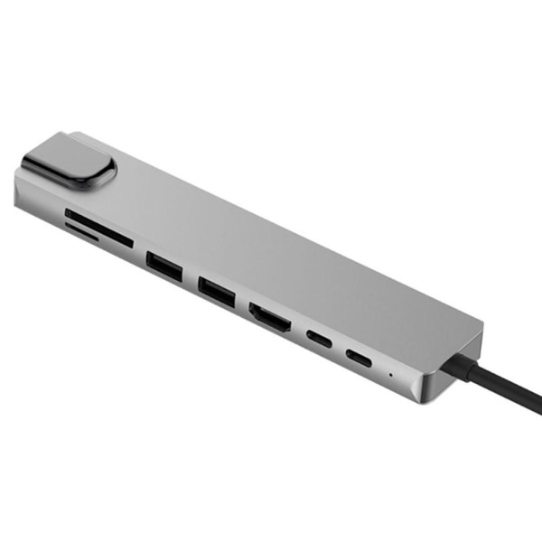USB3.0 USB PD SD/TF RJ45 4K 8-in-1 87W Hub Moniporttisovitin