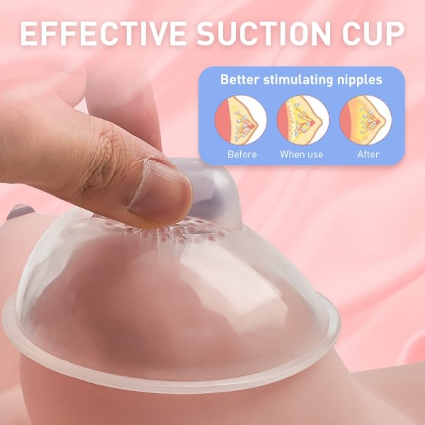 Vibrating Nipple Sucker Clitoris Breast Massager Naisten seksilelu