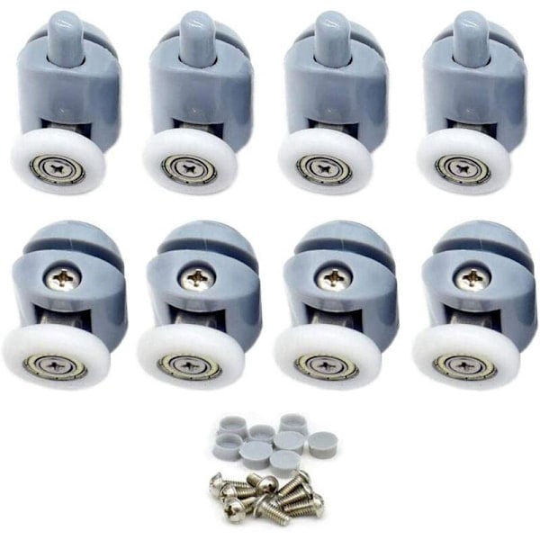 Duschdörrsrullar 8 Delar Duschdörrsrullar Hjul Skjutbara Duschdörrsrullar Duschkabin för Duschdörr Badrum 25 mm