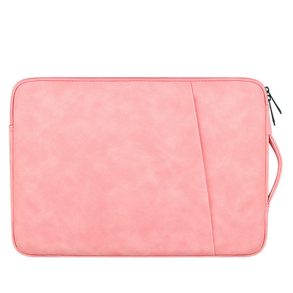 Waterpoof Case Mjukt läder laptopväska Bärbart foder 13.3 inches-pink