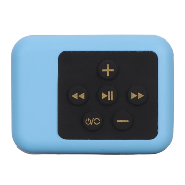Vanntett MP3-spiller Multifunksjonell HiFi Stereo Støyreduksjon Ryggklips MP3 Musikkspiller for Svømming Dykking Sport Blå