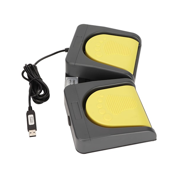 USB Dobbel Fotbryter USB To Pedaler Mekanisk Tastatur MIDI Kontroller HID Programmerbar Datamaskin PC Fotbryter