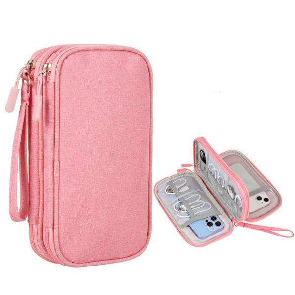 Headset Kabeltaske Opladning Skattepose ROSA 21 X12,5 X6,5CM Pink 21 x12.5 x6.5cm