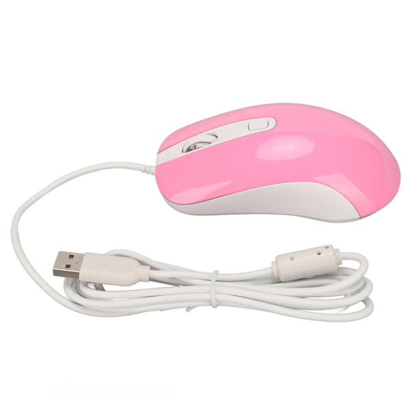 Kablet Gaming Mus RGB Bakgrunnsbelyst 3500DPI 4 Knapp Ergonomisk Design Kablet Datamus Rosa