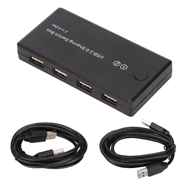 USB 2.0 Kytkinvalitsin 2 sisään 4 ulos Erinomainen yhteensopivuus Tietokoneen oheislaitteiden kytkinadapteri