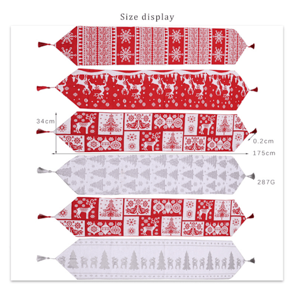 1. Julbordsløpare 175 x 34cm（D）, Festligt Julbord