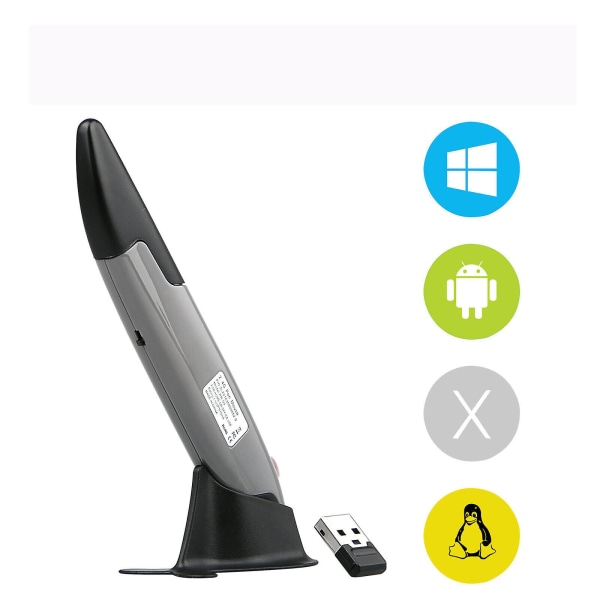 Langaton osoitinhiiri Optinen USB USB -piirustuskynä Mini PC -hiiret Black