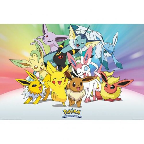 Pokémon affisch  Flerfärgad Multicoloured One Size