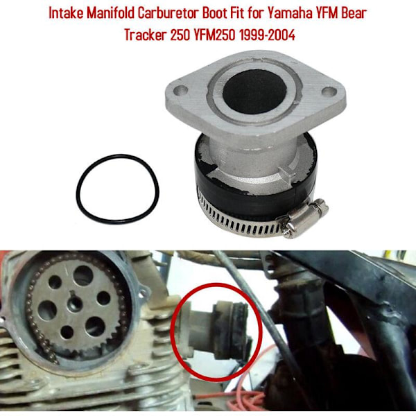 Insugningsrör förgasare boot passar Yamaha YFM Bear Tracker 250 YFM250 1999-2004