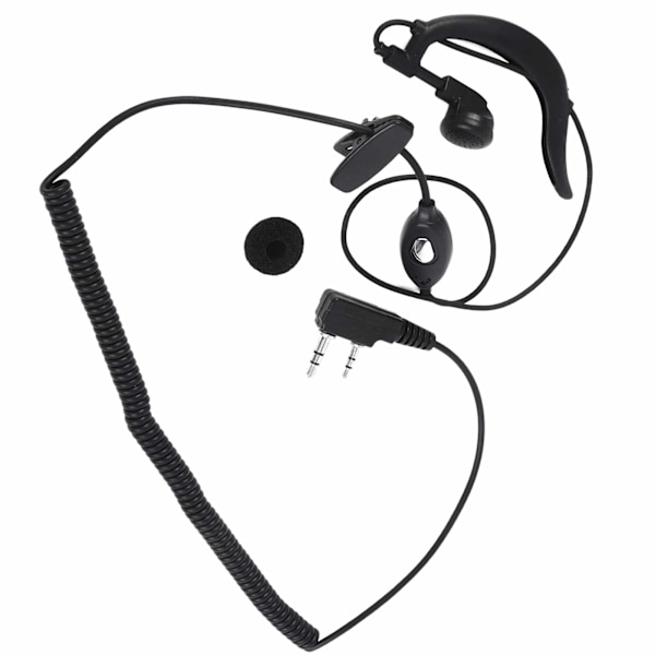 5 stk. Walkie Talkie Headset Profesjonell K Hode Støyreduksjon HiFi Lyd Justerbar 2 Pin Radio Ørepropp for Baofeng Walkie Talkie