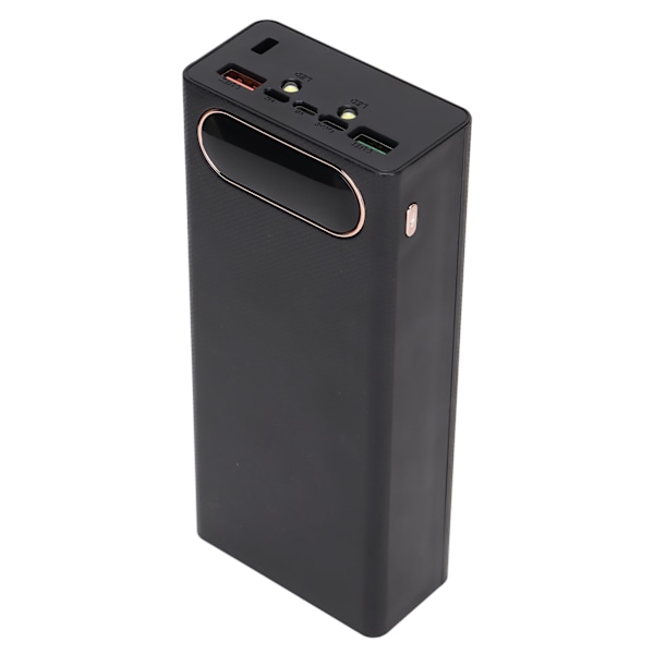 L16 16x18650 DIY Power Bank 2 USB -ulostuloa 22,5 W:n pikalataus Akkukotelon kotelo LCD-näytöllä ja Micro Type C -sisääntulolla, musta