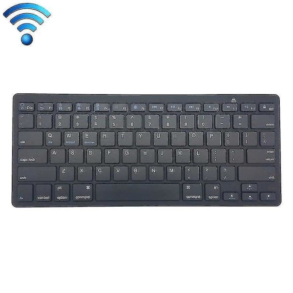 K09 Ultratynd 78 taster Bluetooth 3.0 trådløst tastatur (sort)