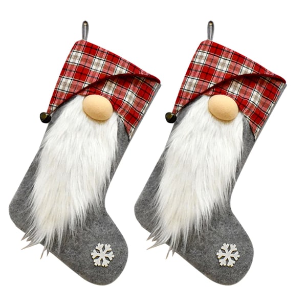 2-pack julfönsterdekorationer julstrumpa