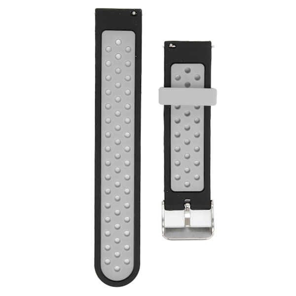 Silikonrem Kompatibel for Amazfit GTR 3 Smartklokke Erstatning 20mm Klokkereim Pustende Luftehull Sport Armbånd Svart Grå