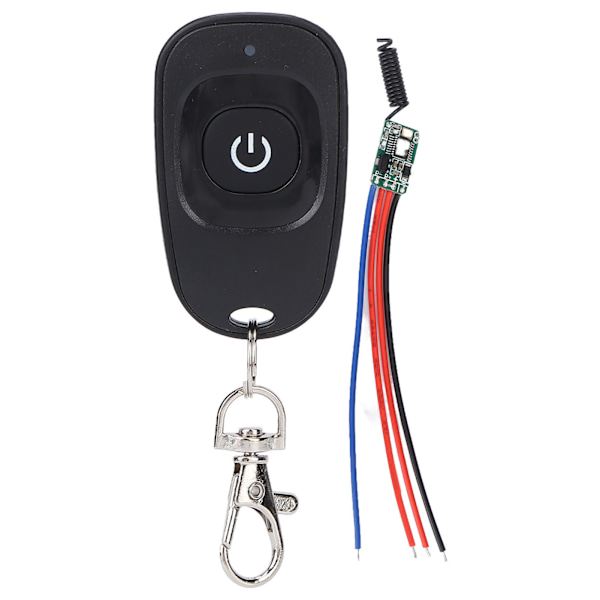 Mini Relé Fjernbryter 433MHz Lærende Trådløs Sender Mottaker for LED Lys DIY Leker 3A DC 3.5V‑12V