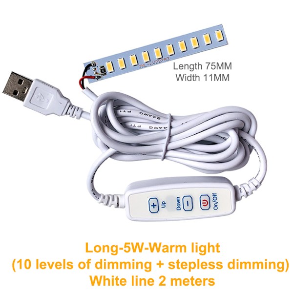 DC 5V Dæmpbar LED-chips SMD LED-lampe DIY Light Justerbar LED A20