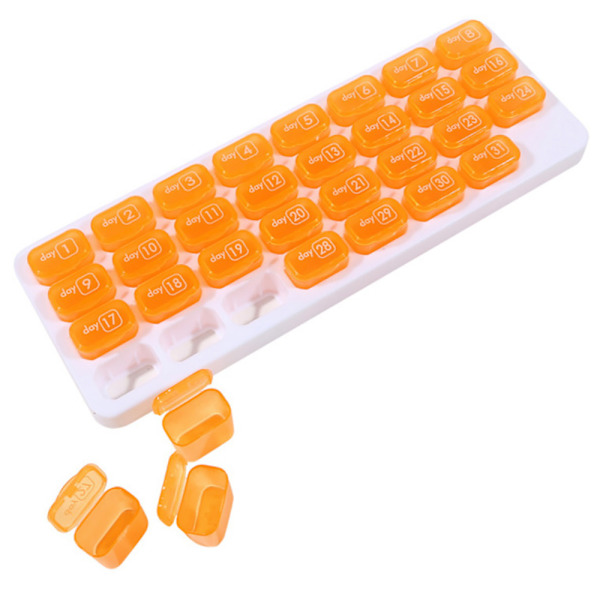Praktisk Medicinboks Dosett (31 rum) Grön
