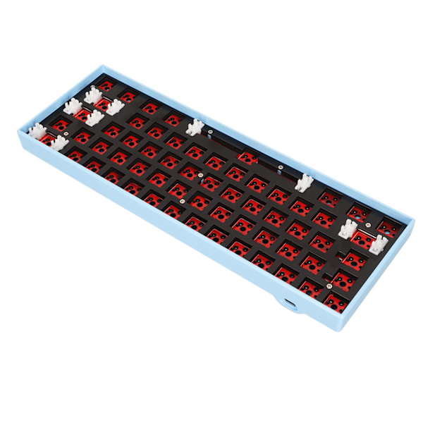 61 Näppäimen Mekaaninen Näppäimistö DIY-sarja Tukee Langatonta 2.4G BT 3.0 5.0 Type C Langallista Modulaarista Mekaanista Peli-näppäimistöä RGB Sinisellä
