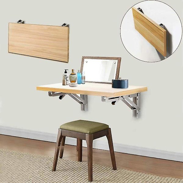 2 stk. Foldbare Beslag, 200mm Foldbar Væghylde, Rustfrit Stål Foldhylde, Foldbeslag, Beslag, Vægfællbar Hylde Til Væggen