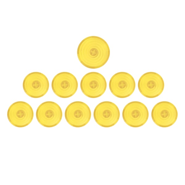 12 stk. Arcade Knappdeksel 20,2 mm 25,3 mm Mekanisk Trykknappdeksel for Kailh for Cherry for Akko for Glorious Brytere Gul