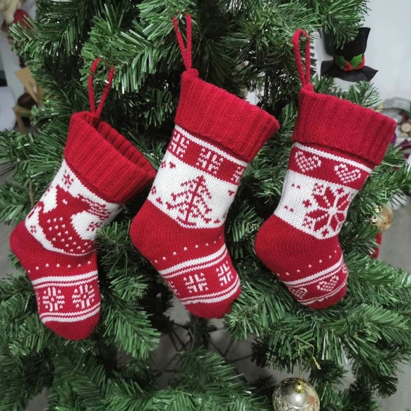 3 stk juletræ Snowflake Candy Gavepose Sokker