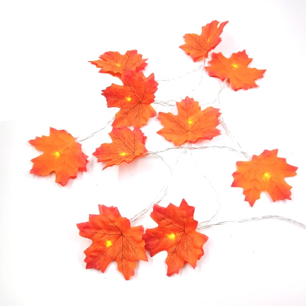 Fall Maple Leaf Garland Fairy Lights Vandtætte String Lights fo No. 1 color 10 meters 80 lights