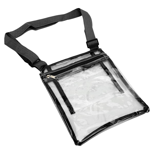 Transparent Taske PVC Vandtæt Transparent Pung Bærbar Klar Taske til Rejser Musikfestival Sort