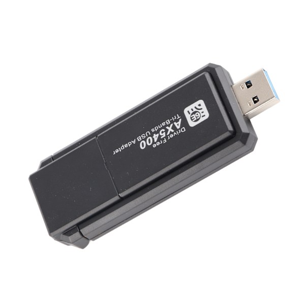 WiFi 6E Nettverksadapter 5400Mbps USB Nettverkskort med Trippelbånd 2.4G 5G 6G for Windows 10 11