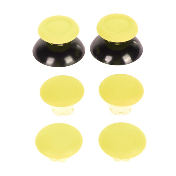Tumgrepp 8 i 1 Multifunktionella 3D Fjärrstyrda Tumspakskåpor med 2st Tumspaksbaser för PS5 Kontroller Gul