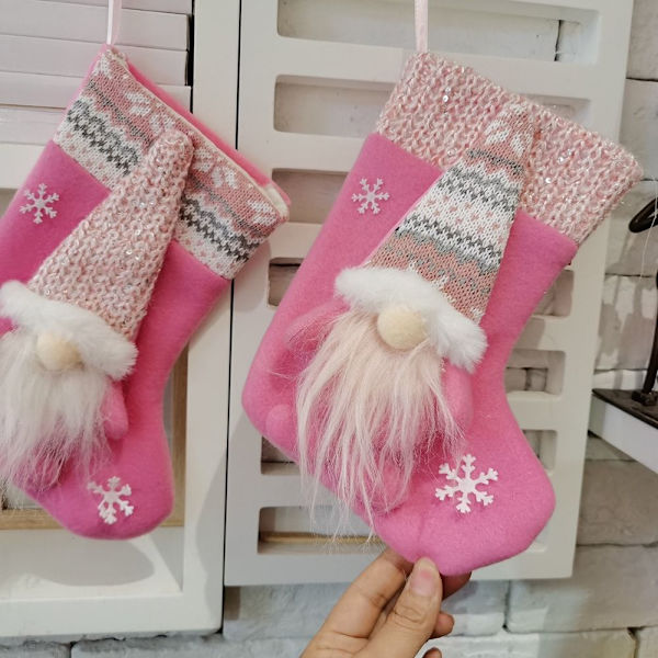 Julstrumpa Ansiktslös Gnome Doll A-WHITE A-WHITE A-White