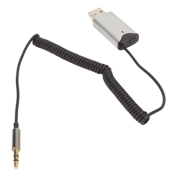 BT AUX Adapter USB 2.0 til 3.5mm Enkel Tilkobling Innebygd Mikrofon 10m Avstand AUX BT Mottaker for Bil Hjemmedatamaskin