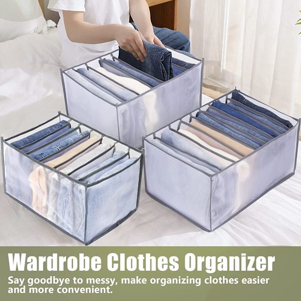 Garderob Kläder Organizer 9 Grids, Låd Organizers för
