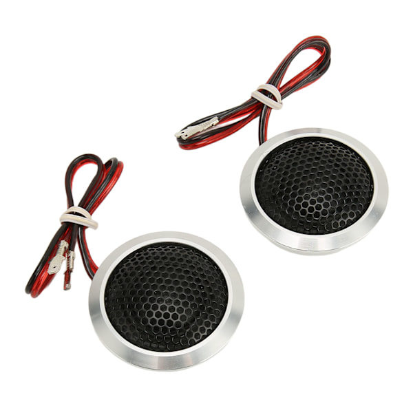 2 stk. 150W Dome Tweeter 2-vejs System Høj Følsomhed Sølv Sort Dome Audio Tweeter til Bil Audio Systemer