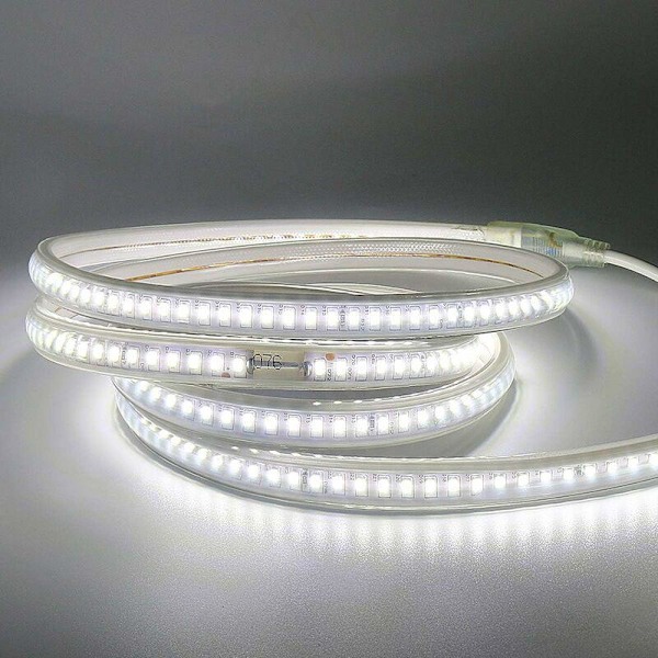 (Kølig Hvid, 8M) LED Bånd, LED Strip, Lysstærk LED Strip 220V AC 2835 IP68 Vandtæt 144LED'er/M 900Lm, LED Strip Lys Lysende Bånd