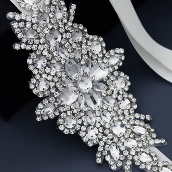 Bröllopsbälte Inlagd Rhinestone Midjekedja, Brudtärna Bälte Dam Bröllopsklänning Accessoarer