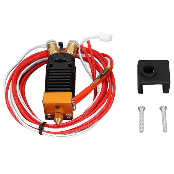 2 i 1 Ut Hotend Kit 2 Farger Metall 12V 3D-skriver Ekstruder med Silikondeksel Skruer for Ender 3 for CR10S Pro24V