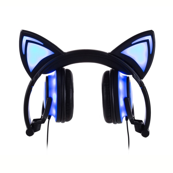 Cat Ear hörlurar LED Ear headphone katt hörlurar Blinkar