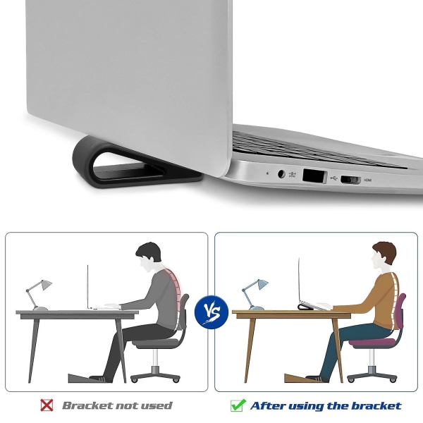 2 stk. universal stativ for bærbar PC, tastaturstativ for bærbar PC, sklisikker silikonstativ