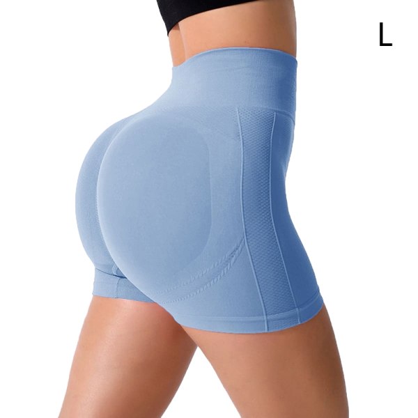 Shorts för kvinnor Träning Gym Shorts Scrunch Butt Booty Shorts Skims blue blue L