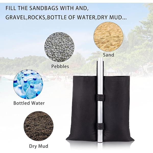 Gazebo Sand Vikter, 4 Pack Vikter, Ben Vikter, Shade tält, Par