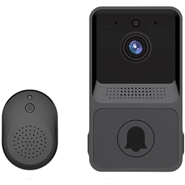 Videodörrklocka trådlös - Videodörrklocka med kamera, WiFi Smart Bell med mörkerseende, rörelsedetektor, ansiktsigenkänning