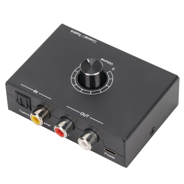192KHz DAC-omvandlare Digital Optisk Koaxial till Analog Stereo Vänster Höger RCA 3.5mm Jack Adapter för DVD-spelare