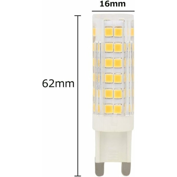 10X G9 LED-lampor 7W-lampor 76st SMD 2835LED, AC220-240V