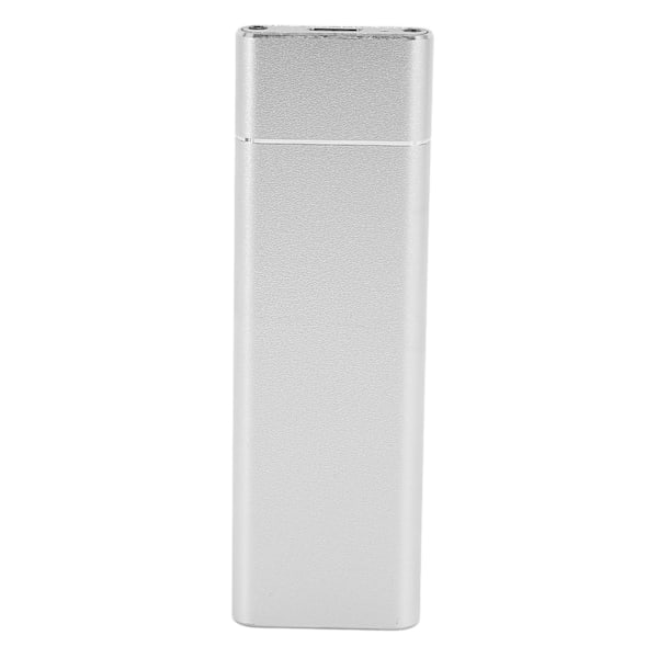 M.2 NVMe SSD -kotelo 10 Gbps 2 TB USB 3.1 Type C UASP -protokolla Type C SSD -kotelo 2230 2242 2260 2280 SSD -levyille, hopea, Type C - Type C -kaapeli