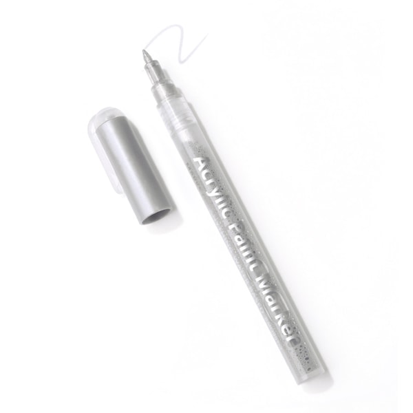 Nail Art Pen Akryyli Nail Pen Kynsimaali, DIY Nail Art Pen Valkoinen Silver