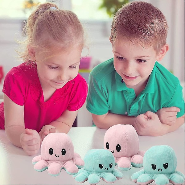 Octupus Mood bamse, Mood Octopus bamse, blæksprutte, vendbar blæksprutte