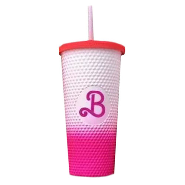 Barbie rosa glasmugg Gradient Barbie rosa hög kapacitet dubbel Rose 701-800 ml Rose 701-800 ml