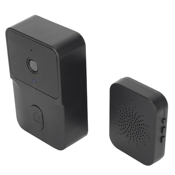 WIFI Video Dørklokke HD 1080P IR Nattesyn Fjernbetjent Visuel Intercom Dørklokke til Hjemmet Sort