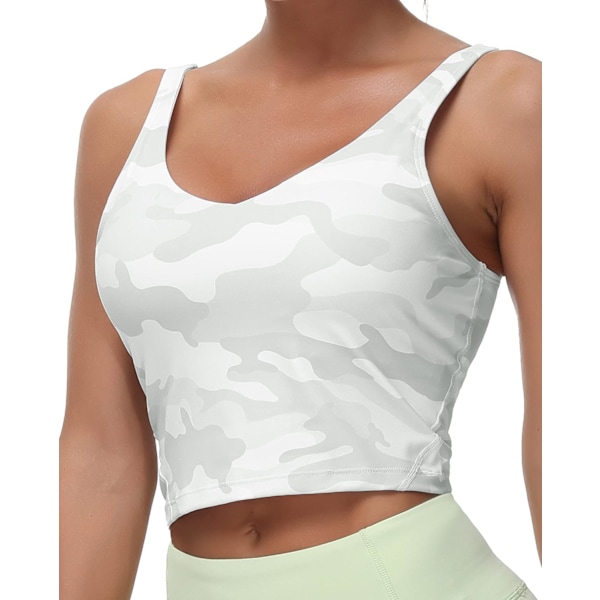 Dam Camo Longline Sports BH Wirefree Vadderad Medium Support Yoga